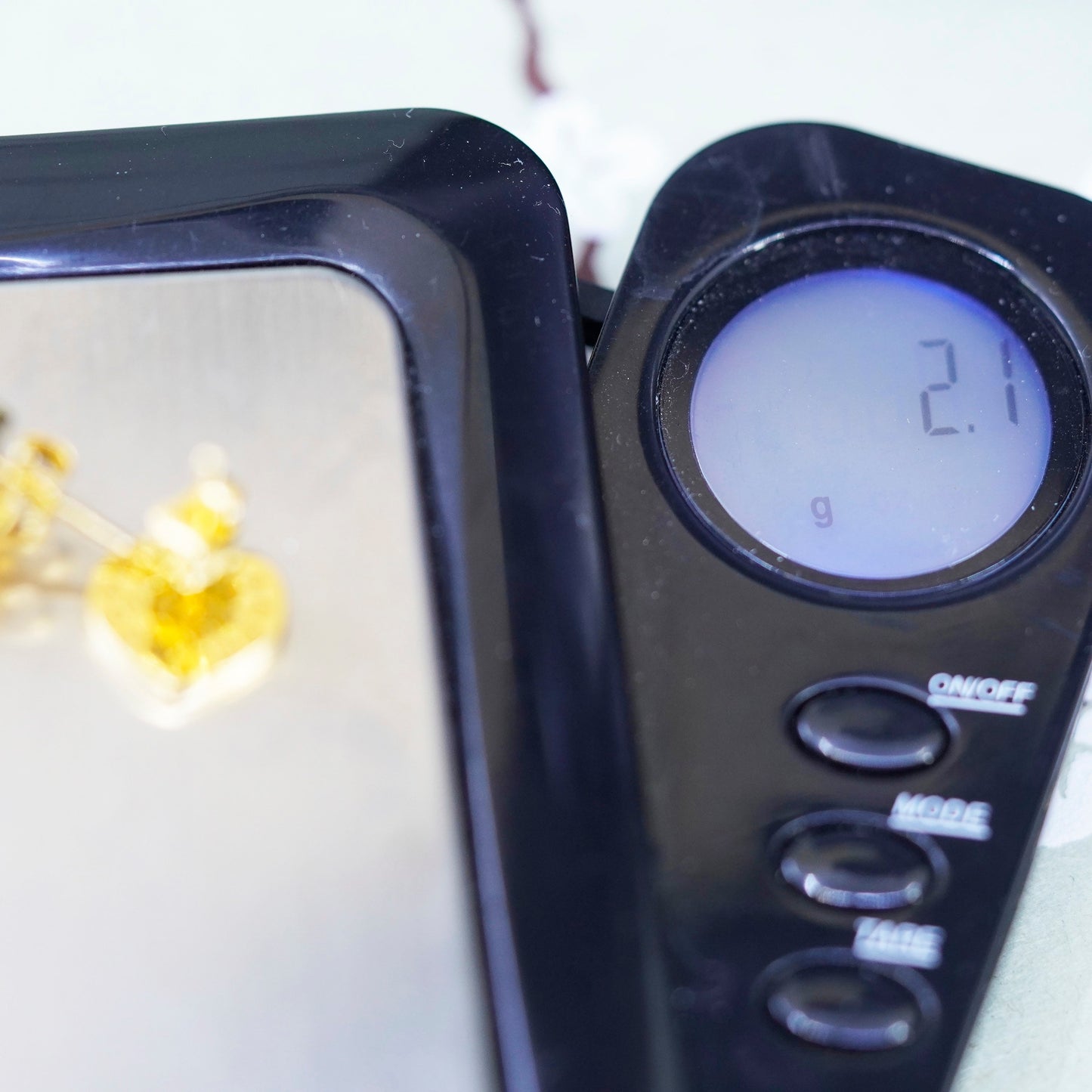 Vintage vermeil gold over Sterling silver earrings, 925 heart studs with cz