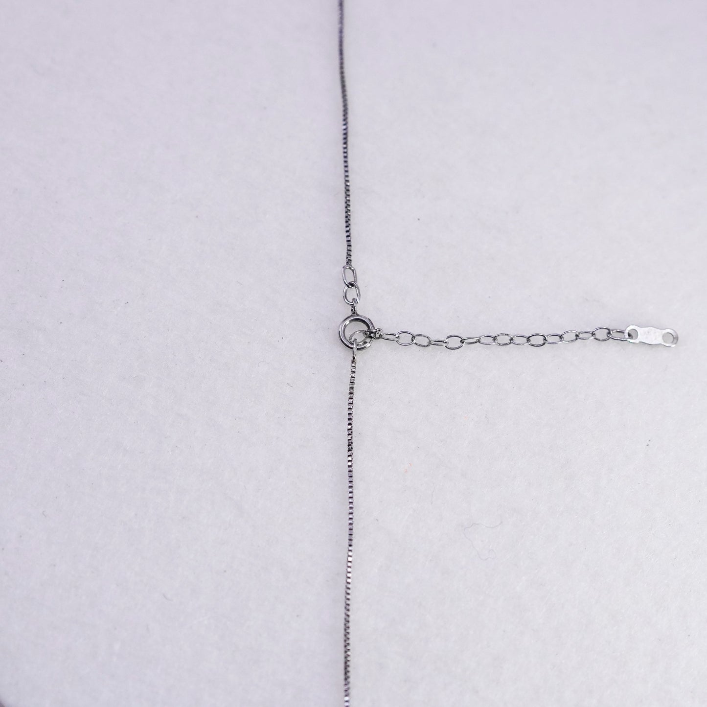 18+2”, Sterling 925 silver handmade circle necklace diamond heart pendants