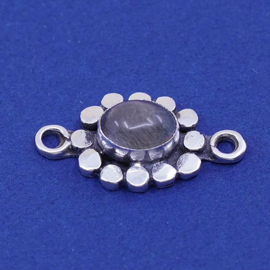 Vintage Sterling 925 silver handmade pendant with moonstone