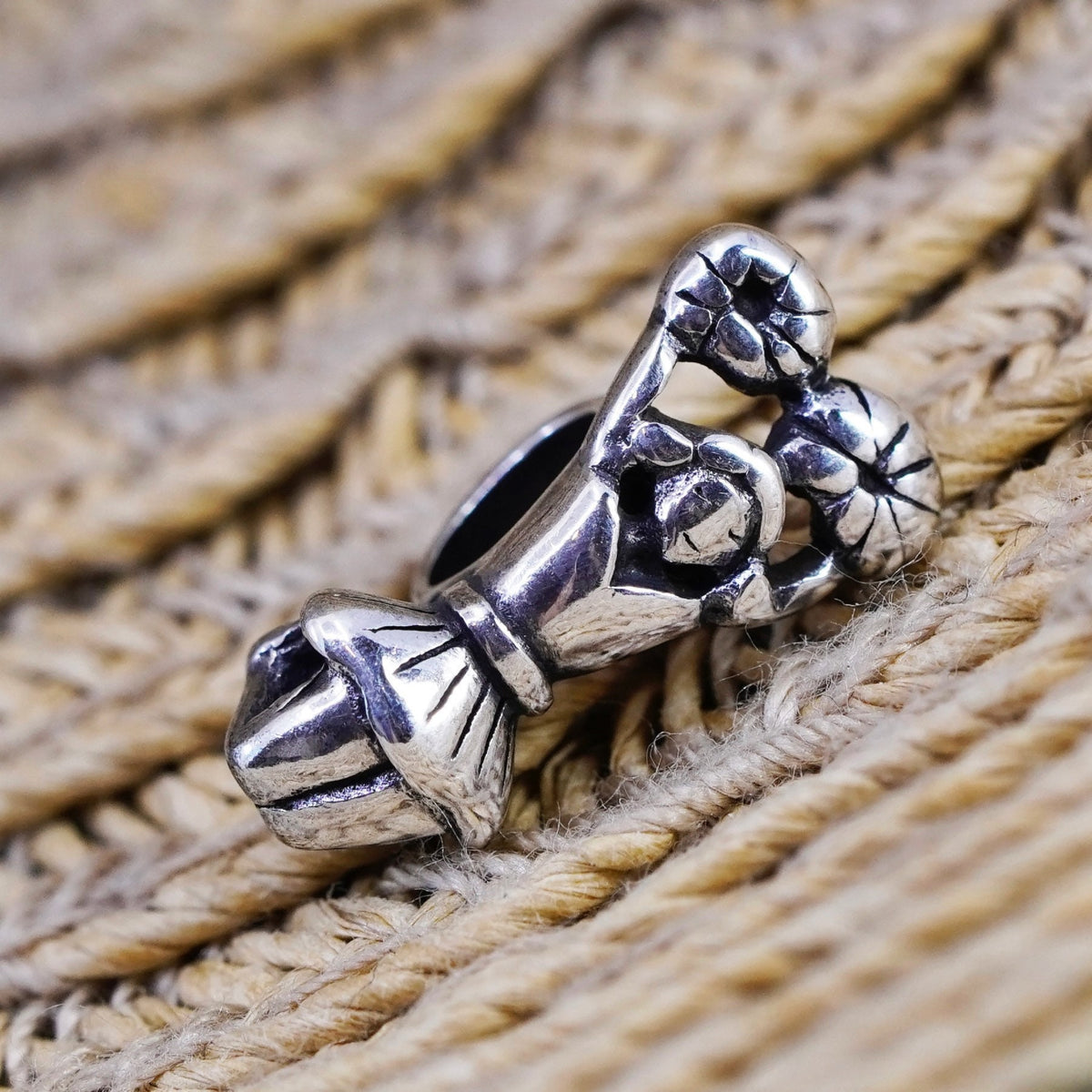 Vintage Sterling silver handmade pendant, 925 cheerleader charm