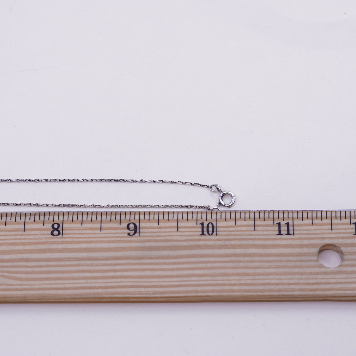 20” 1mm, vintage sterling silver necklace, 925 Singapore rope chain