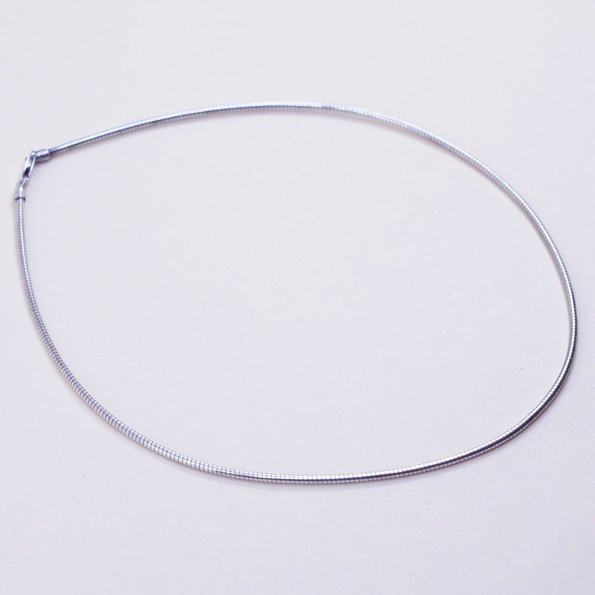 16”, 2mm, Vintage sterling silver snake chain, Italy 925 chain