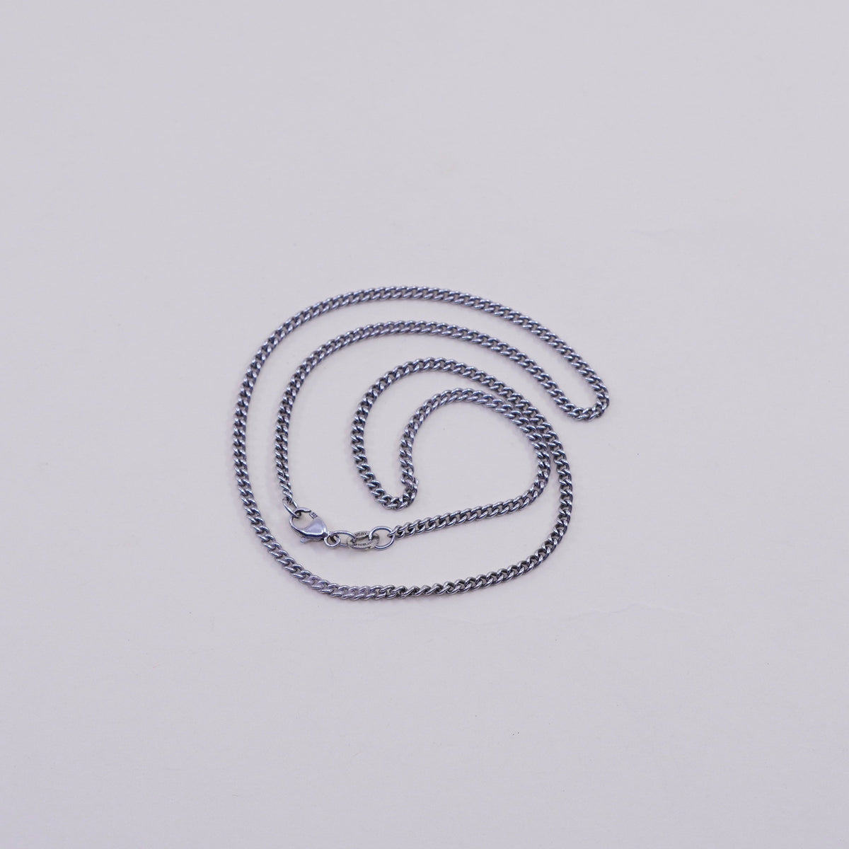 16” 2mm, vintage James Avery sterling silver necklace, 925 curb rope chain