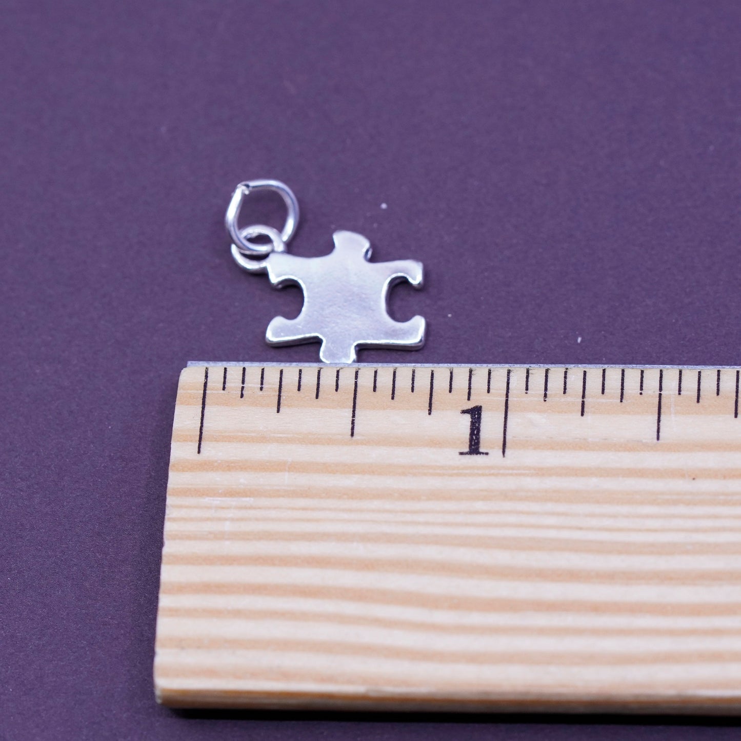 Vintage sterling silver handmade pendant, 925 puzzle charm