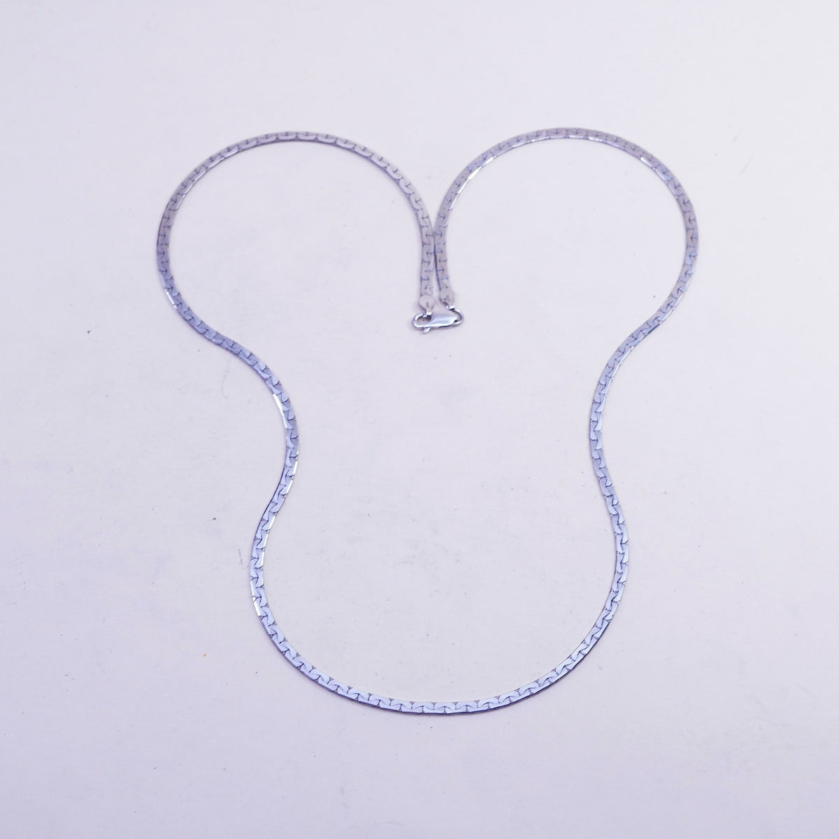 24”, 3mm, Vintage Canada sterling silver chain, Italy textured 925 nugget chain