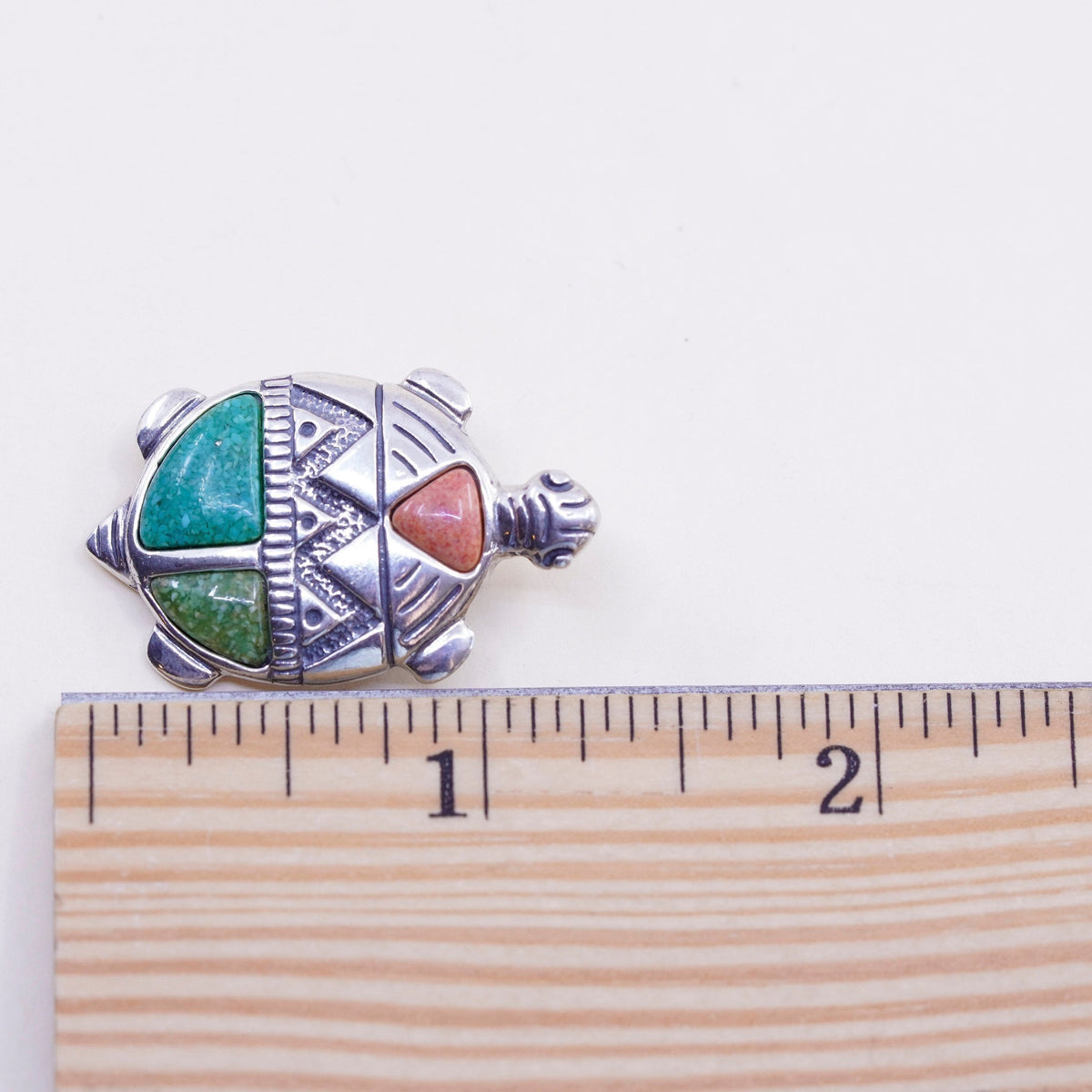 Relios Carolyn pollack handmade pendant sterling silver, 925 turtle turquoise