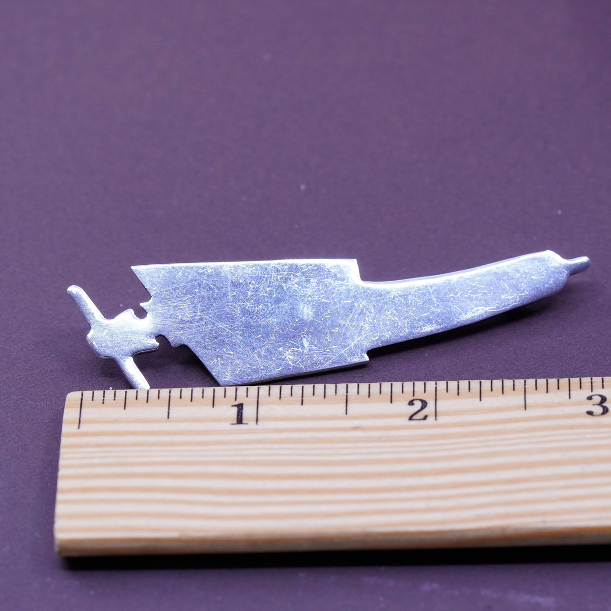 Vintage mexico handmade sterling 925 silver girl figures brooch