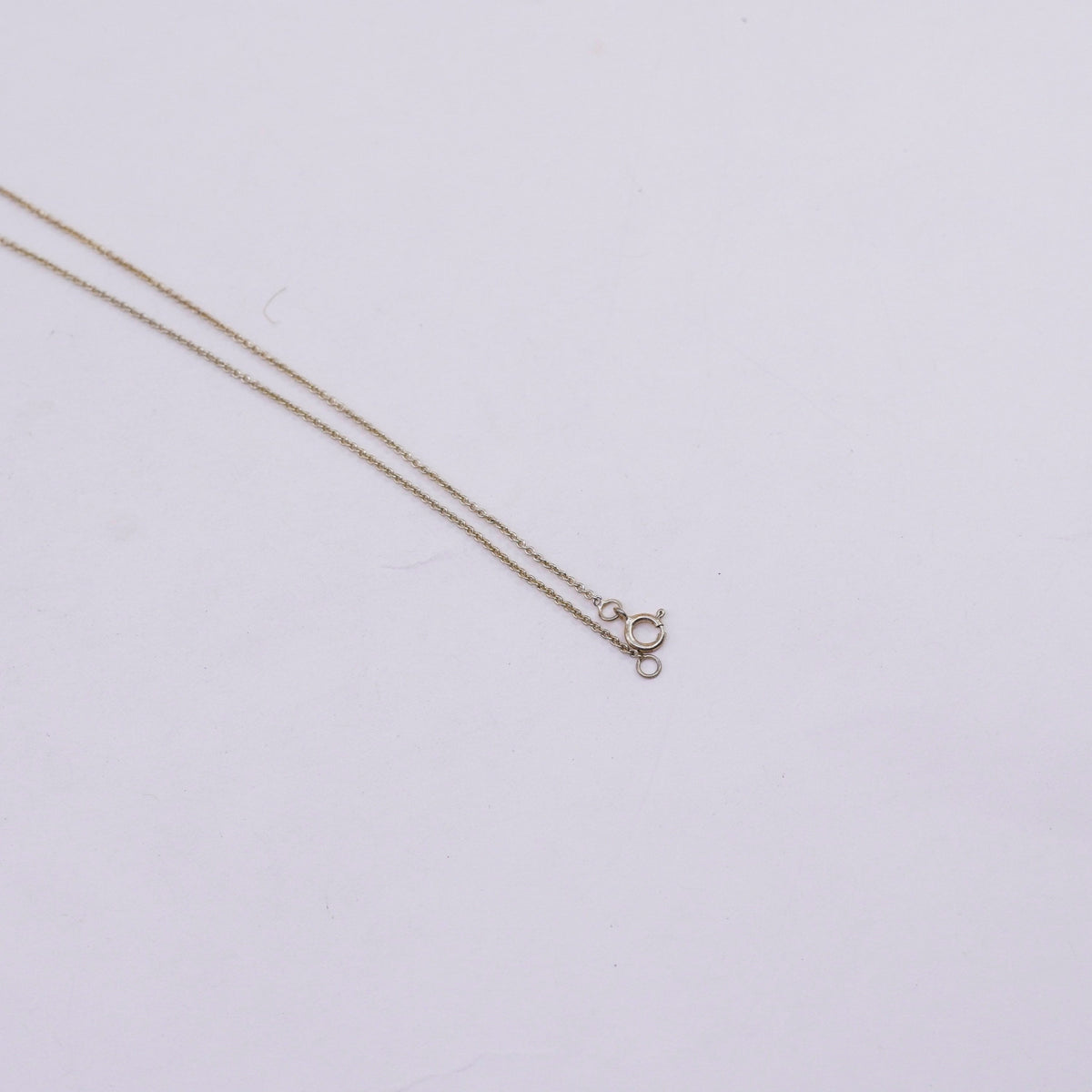 18”, 1mm, vintage vermeil gold over Sterling silver necklace, 925 circle chain