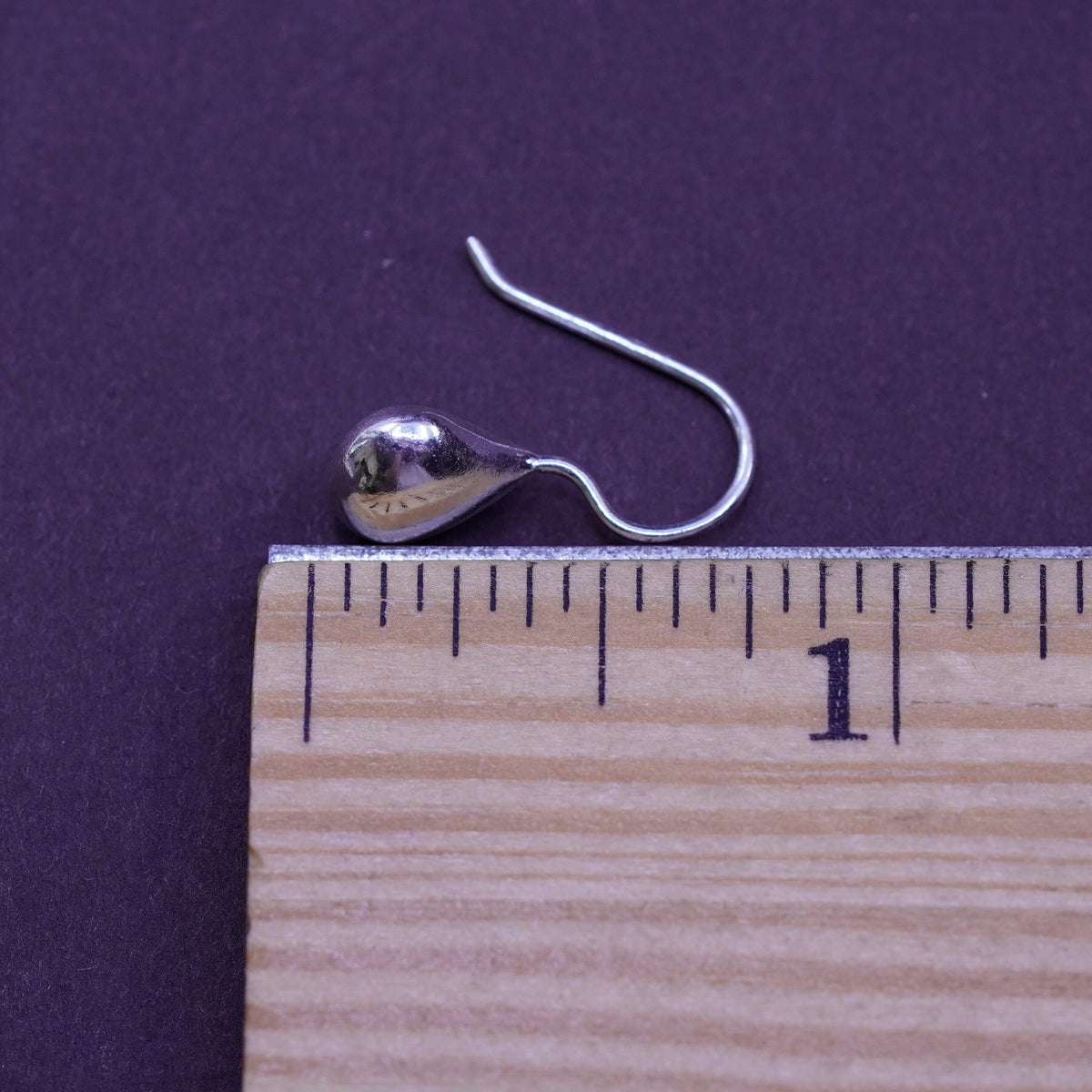 Vintage Sterling silver handmade earrings, Mexico 925 teardrop drops