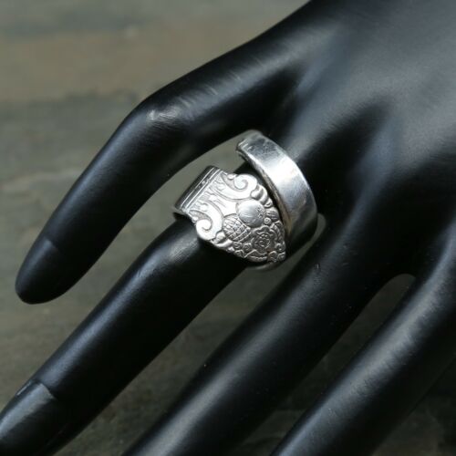 Sz 6, Vtg Handmade Sterling Silver Spoon Ring, Band