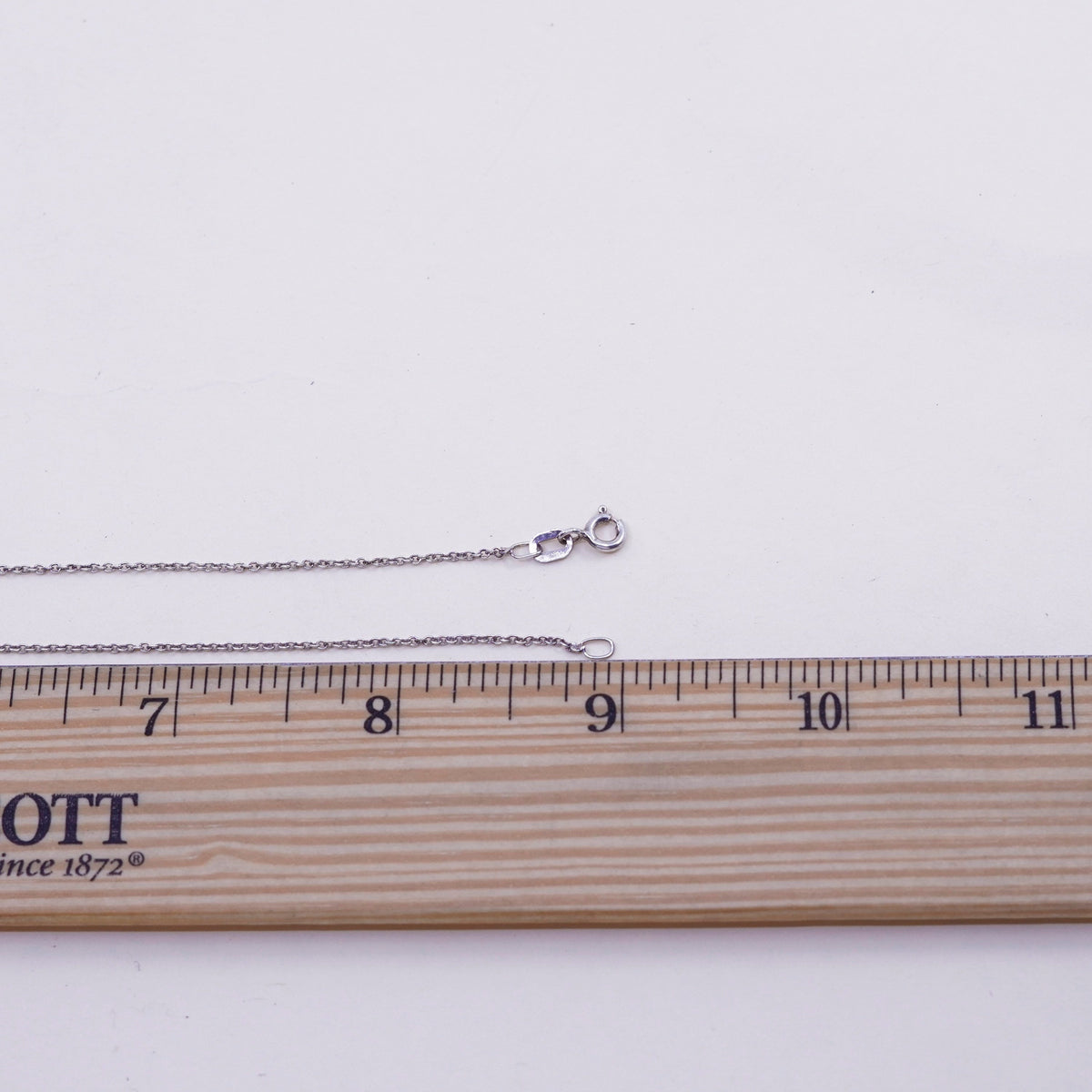 18”, 1mm, Vintage sterling silver Italy 925 s link chain, necklace