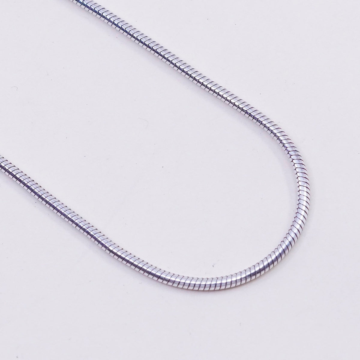 18”, 1mm, Vintage milor sterling silver snake chain, Italy 925 necklace