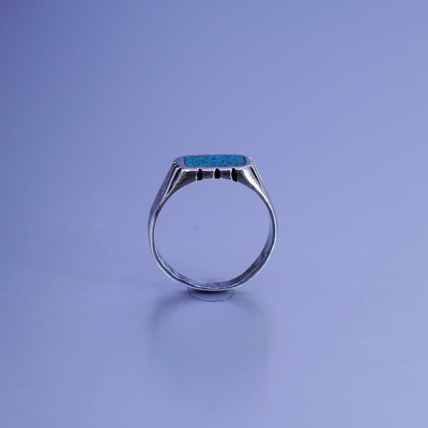 Size 11, Native American navajo Sterling 925 silver handmade ring turquoise