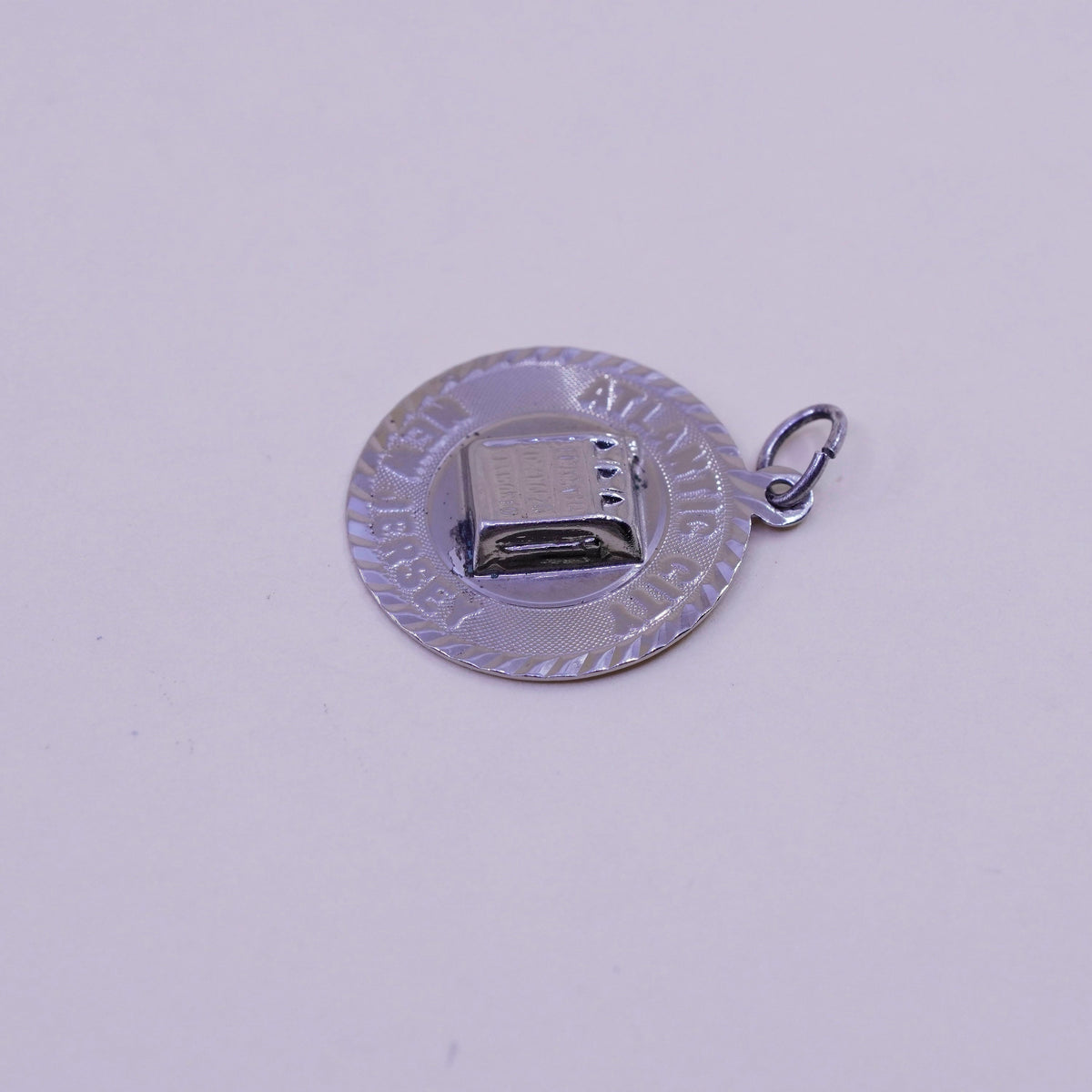 Vintage sterling silver charm, 925 New Jersey Atlantic City pendant