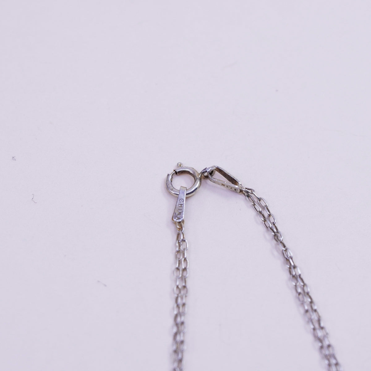 7”, Vintage sterling silver handmade bracelet, Italy 925 chain with cross