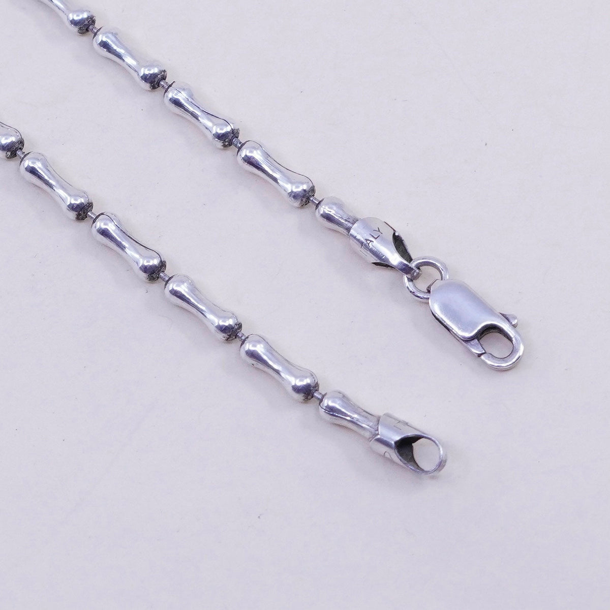 18”, 3mm, Vintage sterling silver bone chain, 925 necklace