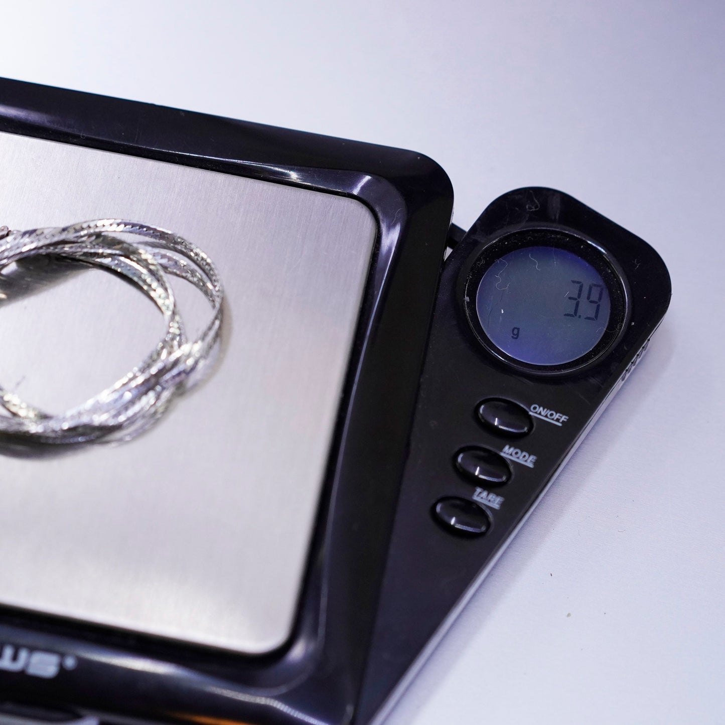 18” 2mm, vintage Italy Sterling 925 silver herringbone chain necklace