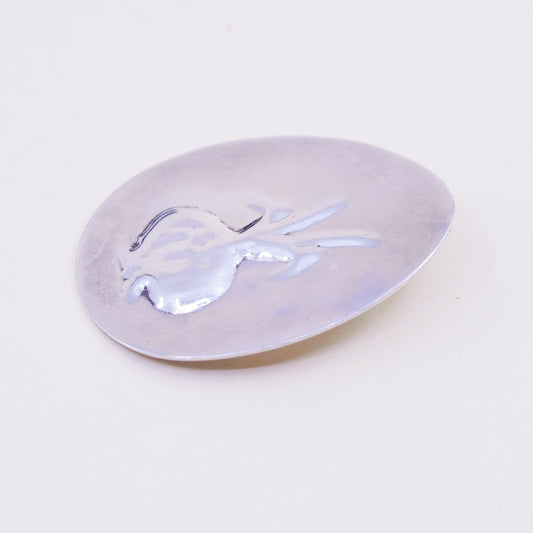 Emory sterling silver handmade pendant, modern 925 relief flower vase relief