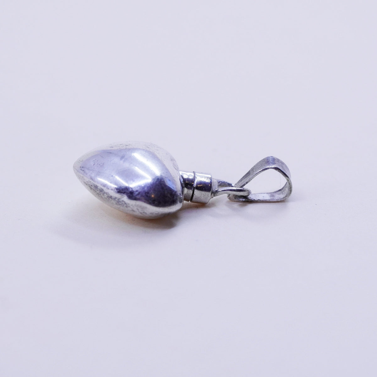 Vintage mexico handmade sterling 925 silver heart charm pendant