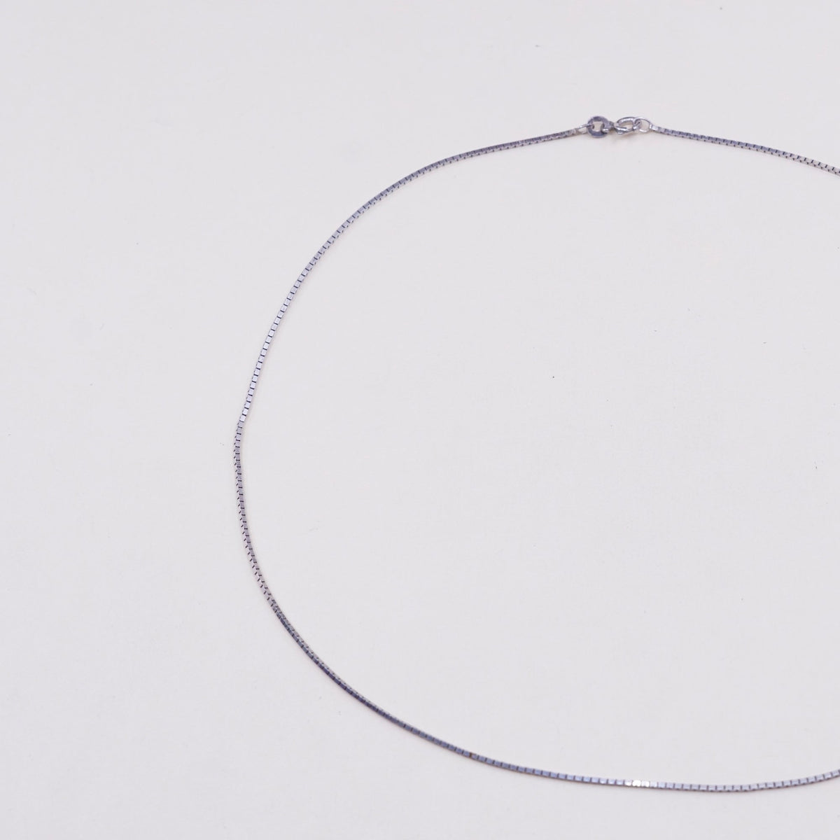 18”, 1mm, Vintage sterling 925 silver snake chain, necklace