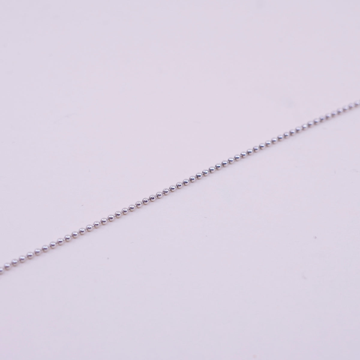 7” 1mm, Vintage Handmade sterling silver bracelet, 925 beads chain