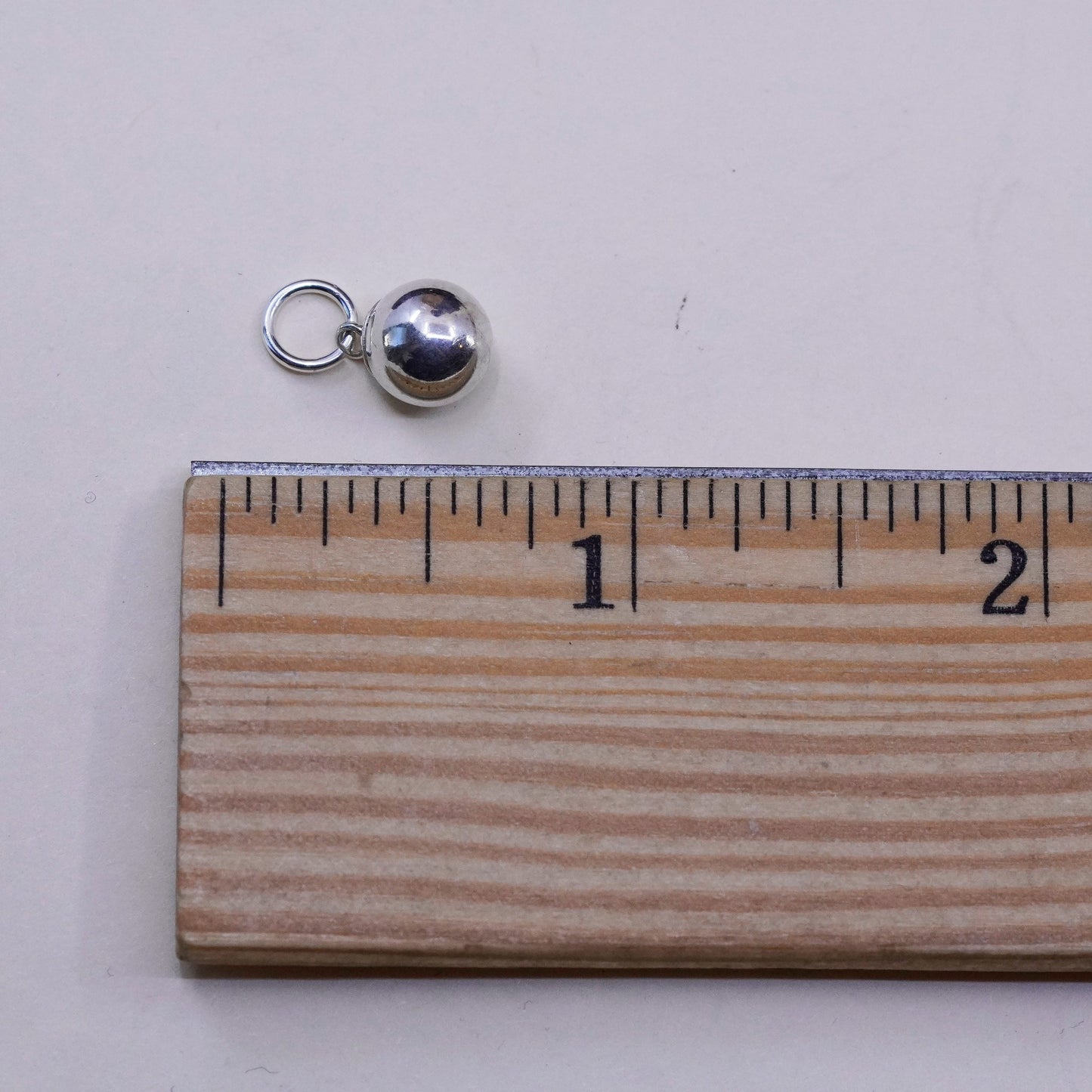 Vintage Sterling silver handmade pendant, 925 bead charm