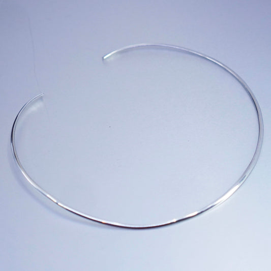 15”, vintage Sterling 925 silver handmade choker collar necklace