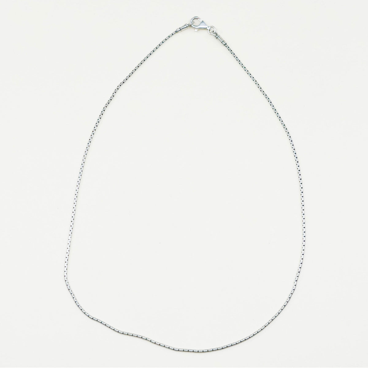 16”, 1mm, vintage sterling silver snake chain, 925 necklace, stamped 925
