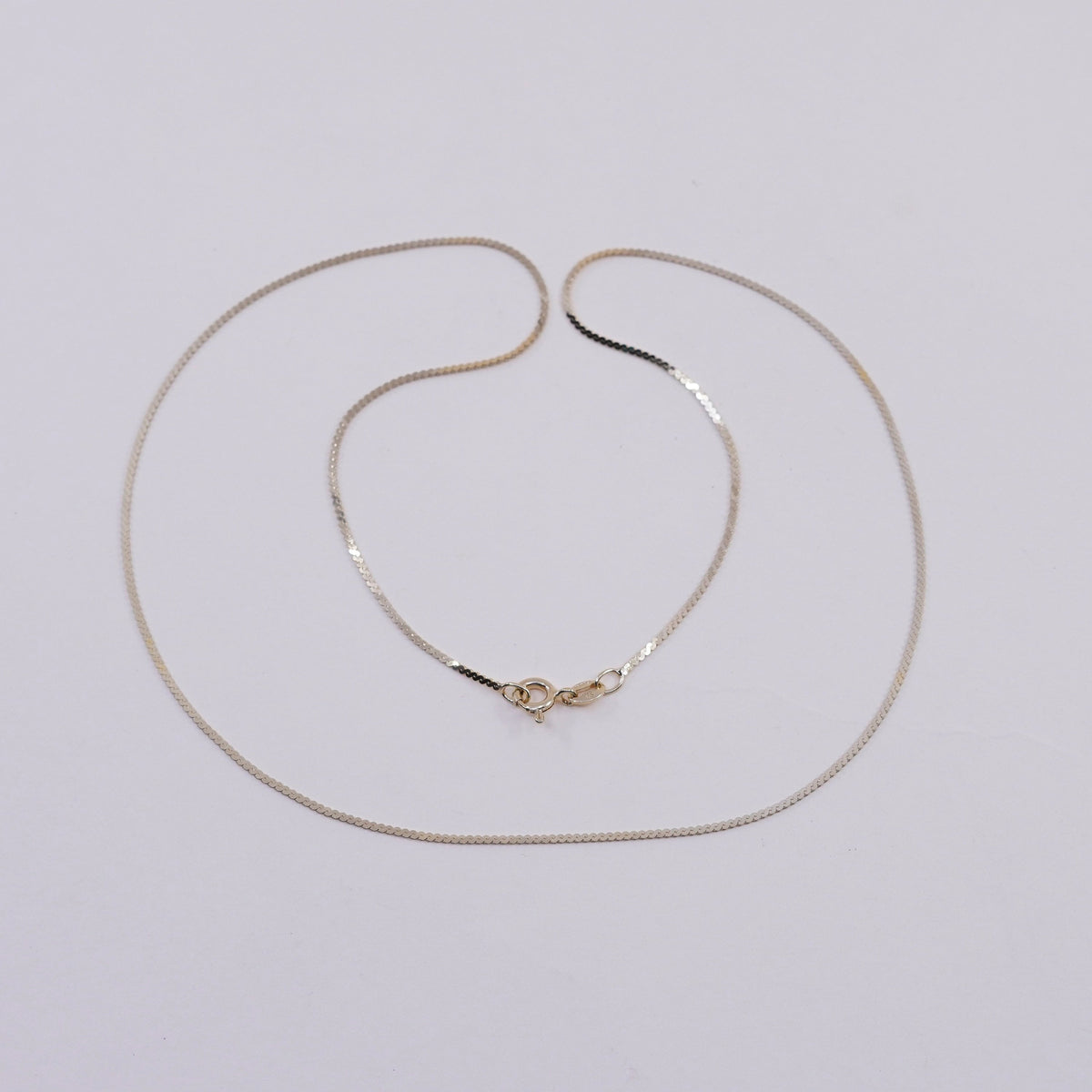20”, vtg vermeil gold sterling silver Italy 925 twisted s link chain, necklace