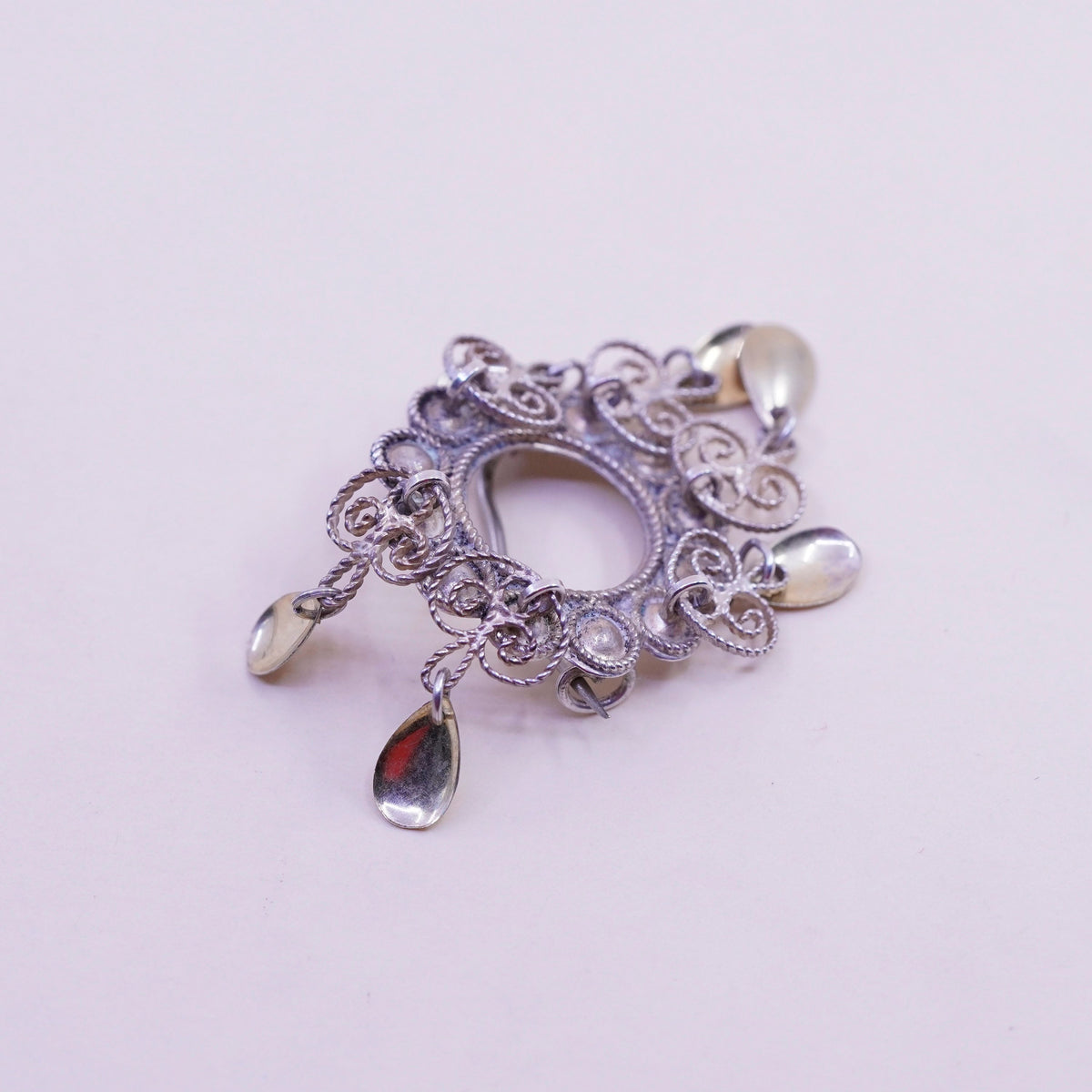 Rare vintage Hasla signed 830S silver brooch Norway Scandinavian
