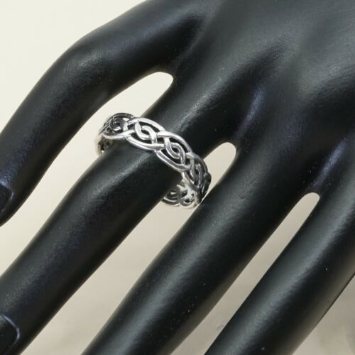 Size 9.75, Vtg Sterling Silver Handmade Ring, 925 Band W/ Filigree Woven Braid