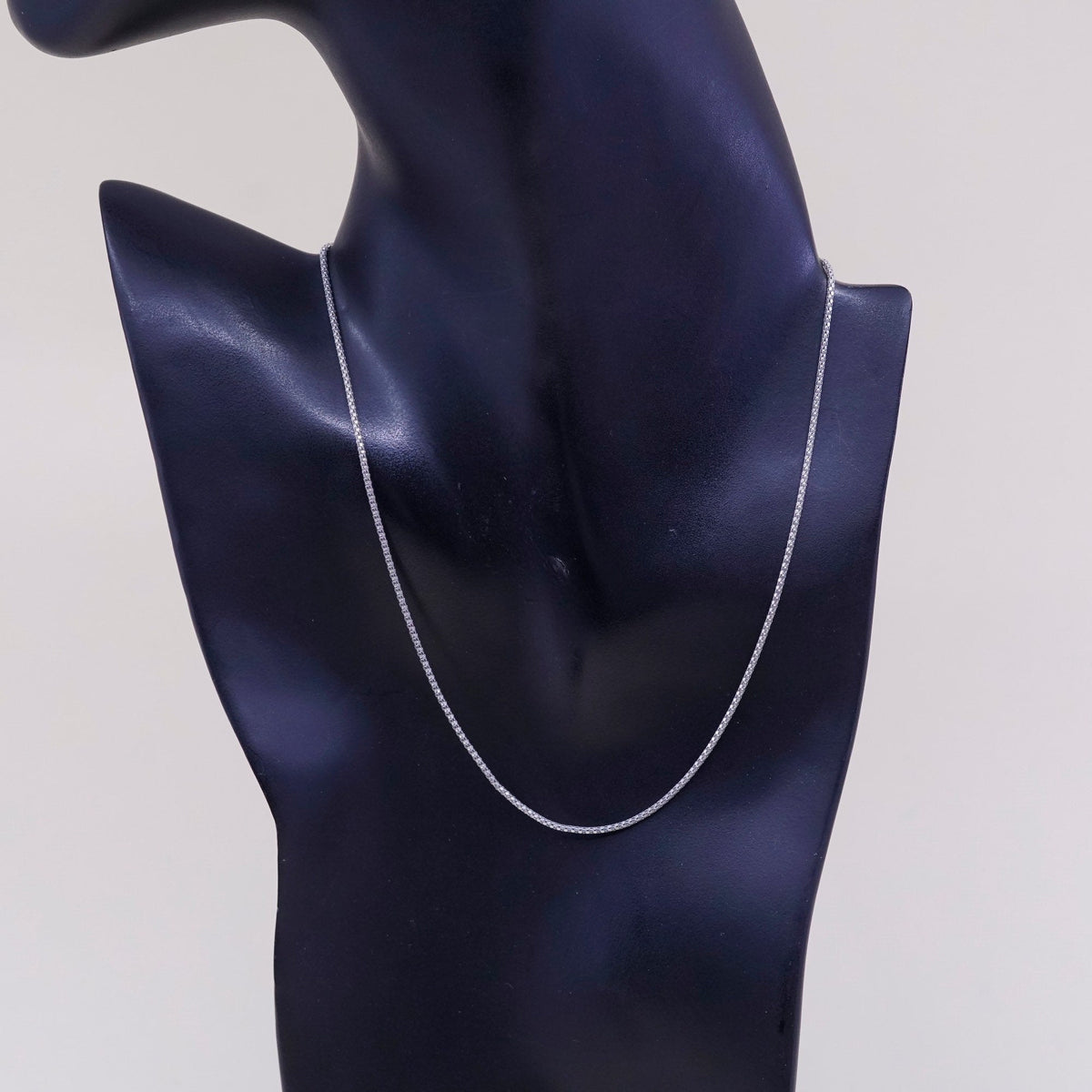 16”, 1mm, sterling silver handmade necklace, 925 silver popcorn chain