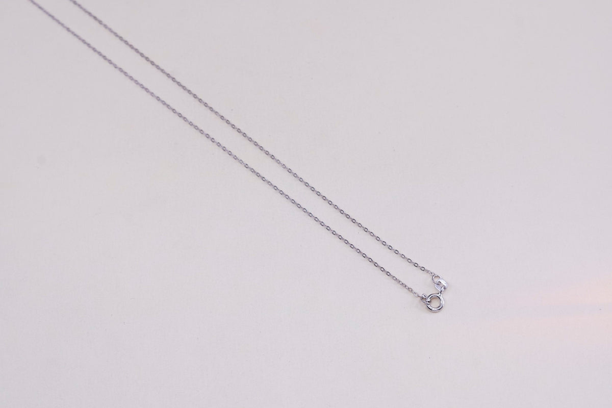 18”, 1mm, Vintage sterling silver flatten circle chain, Italy 925 necklace