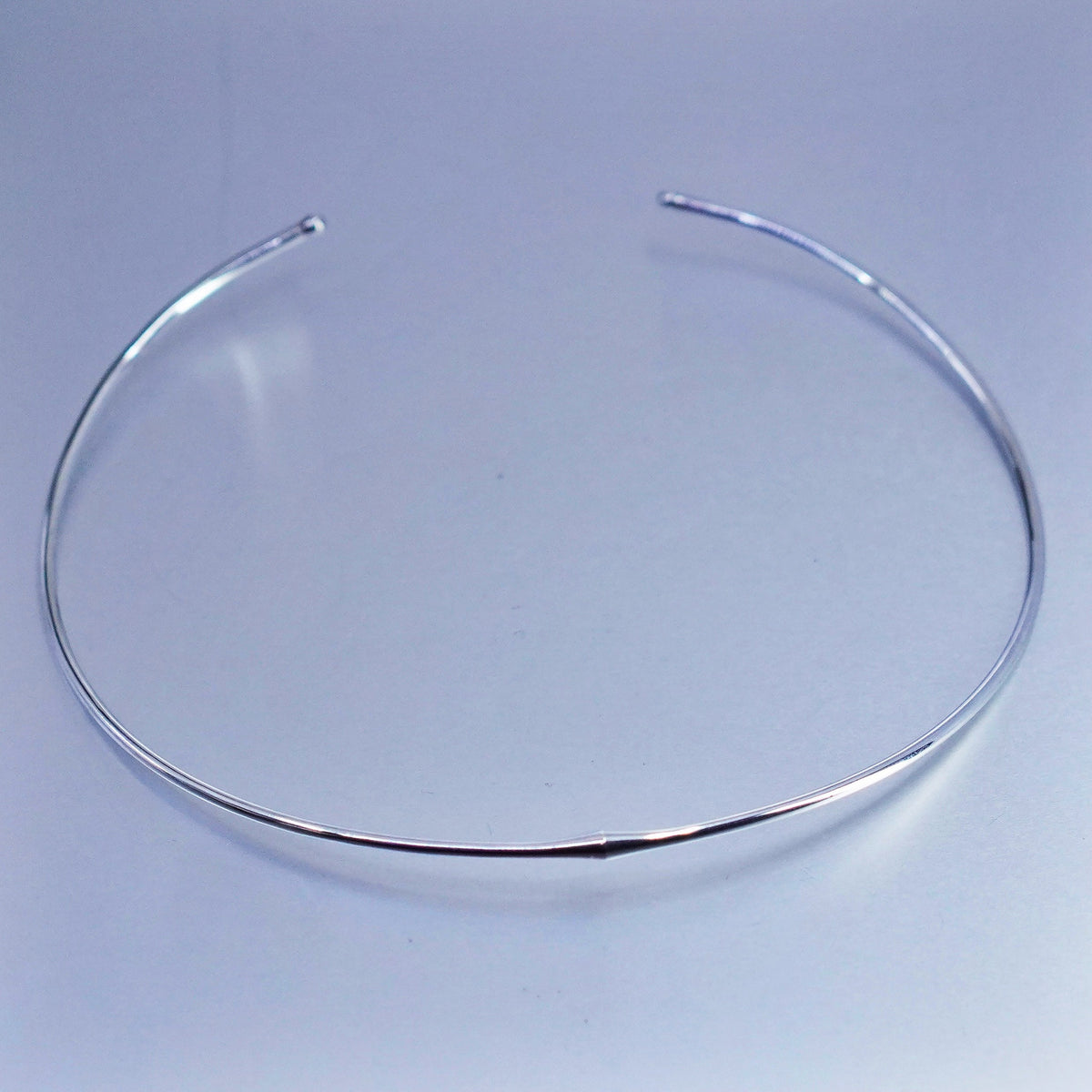 15”, vintage Ed Levin Sterling 925 silver handmade choker collar necklace