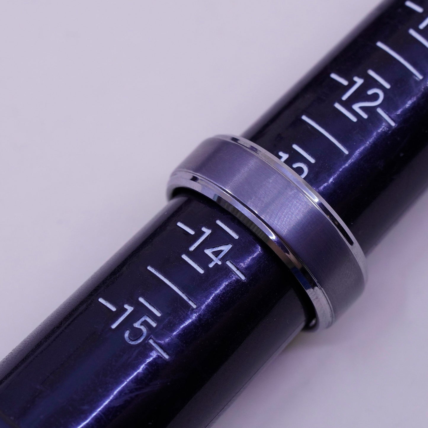 Size 12, Vintage tungsten carbide ring, men’s band, stamped tungsten carbide