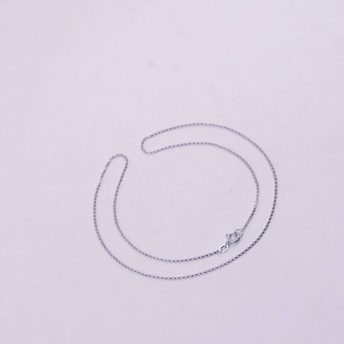 18”, 1mm, vintage vermeil gold over Sterling silver necklace, 925 circle chain