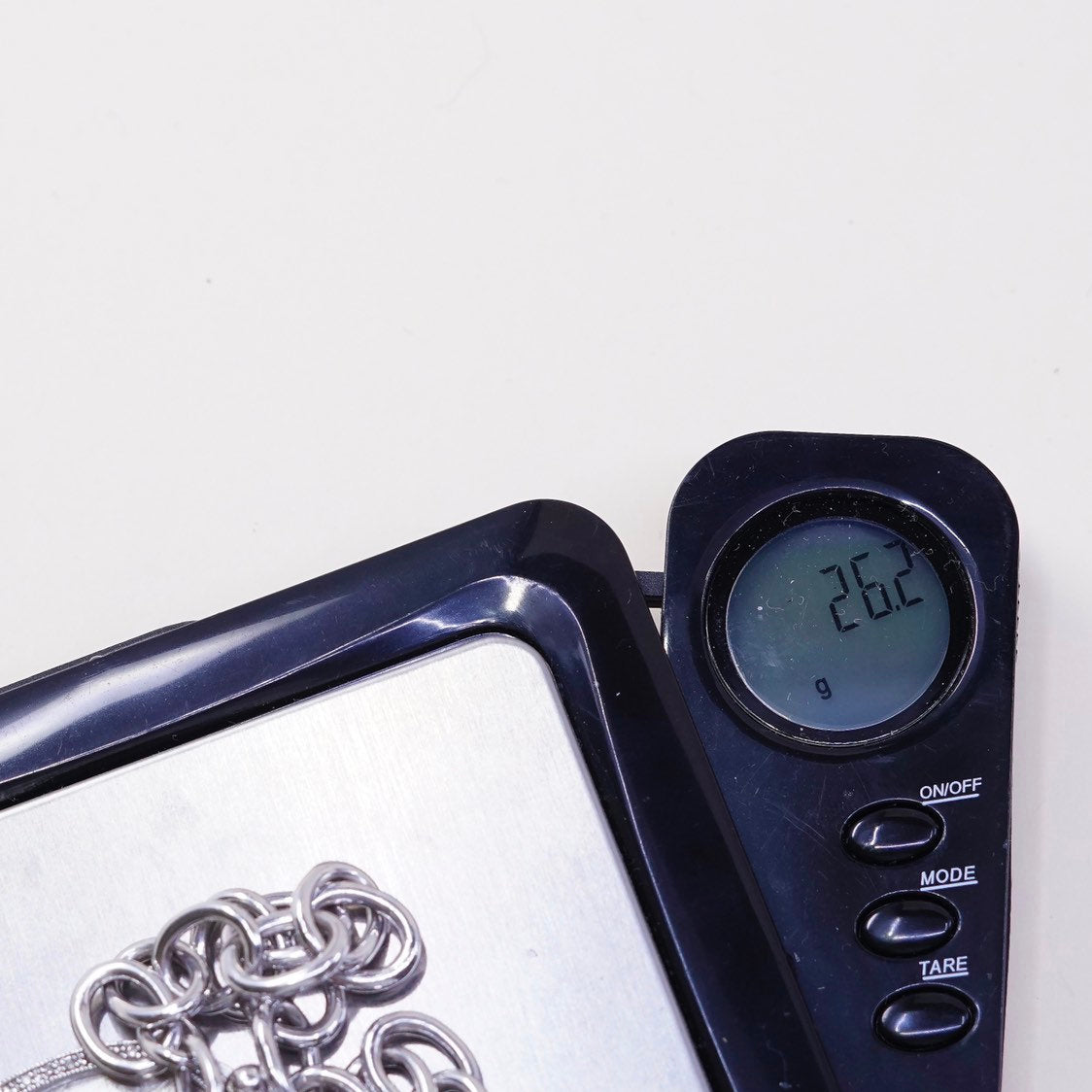 6.75", VTG sterling silver handmade circle bracelet, 925 w/ diamond heart charm