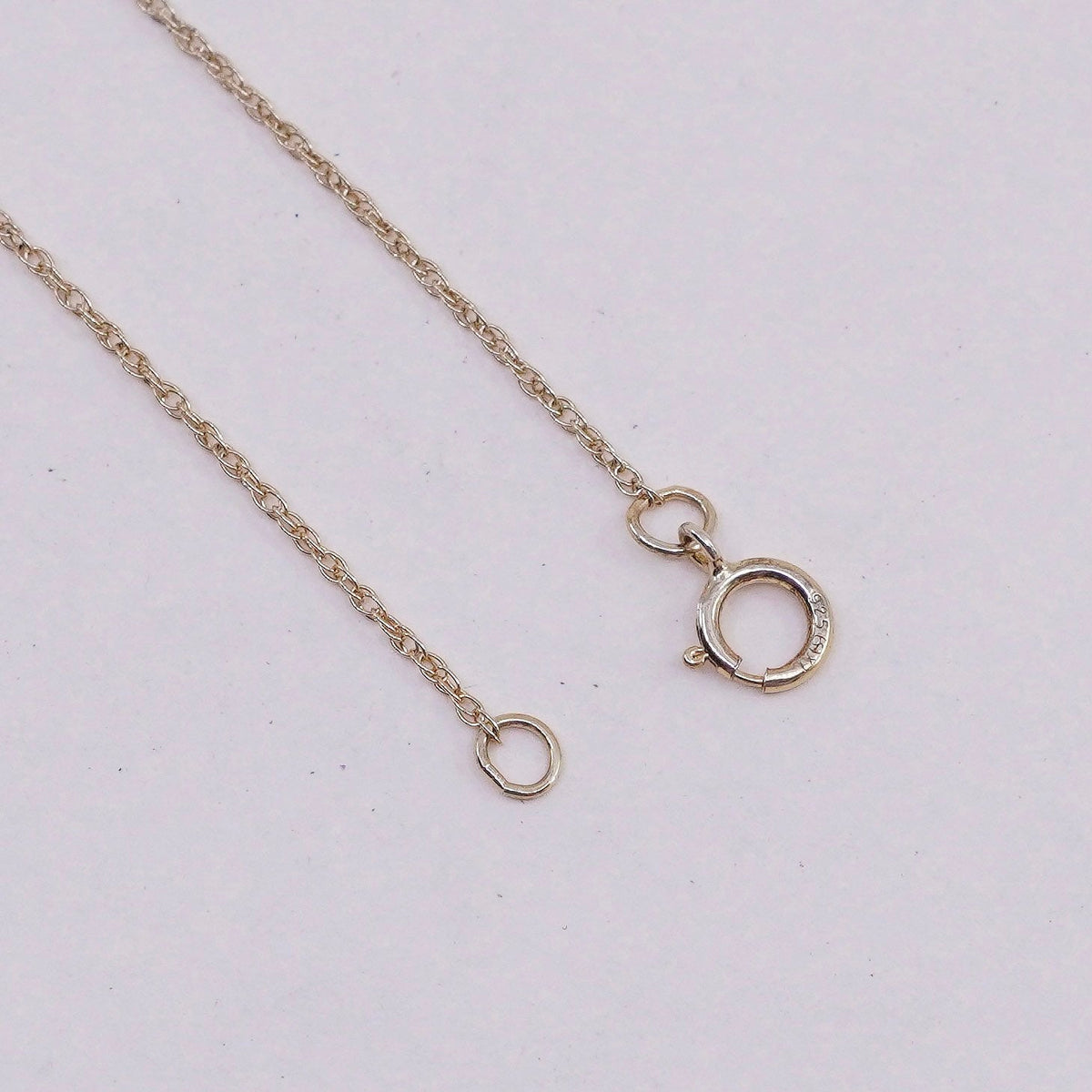 18”, vtg vermeil gold over Sterling silver necklace, 925 Singapore rope chain