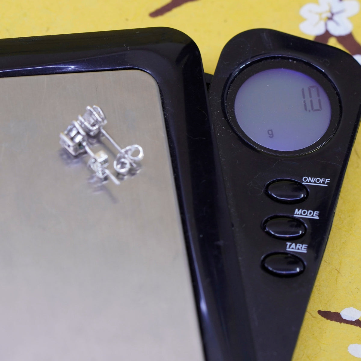 vintage Sterling 925 silver heart star studs, cz earrings