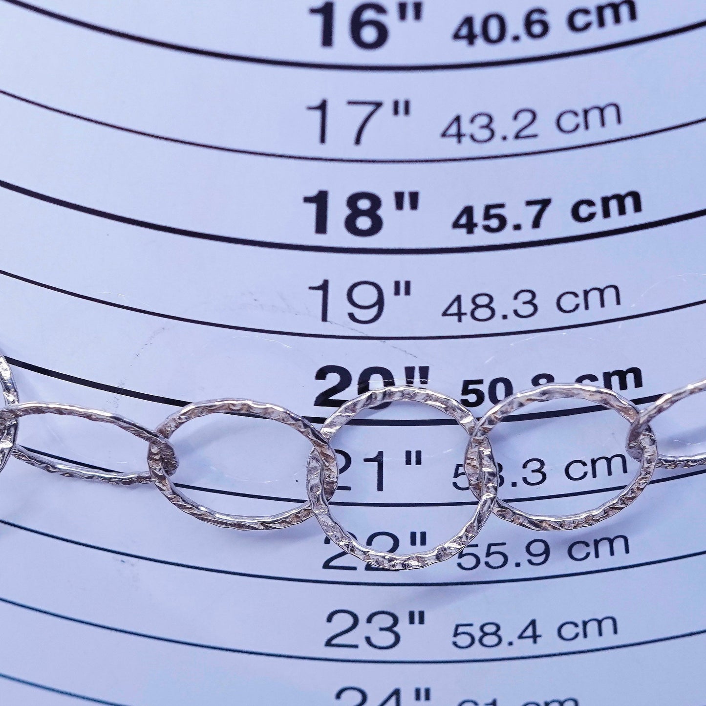21”, vtg Sterling silver necklace, 925 huge link chain, stamped 925