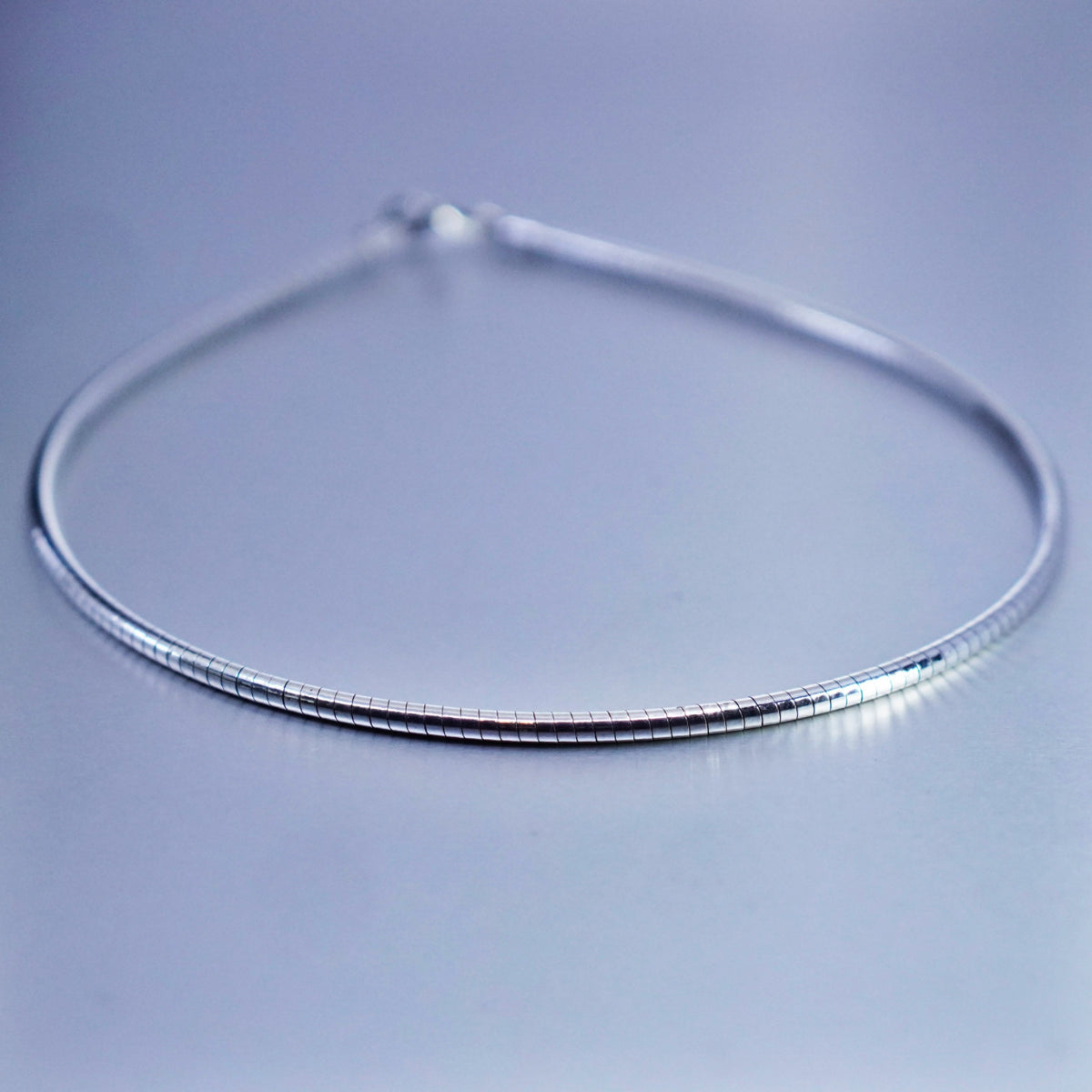 15” 4mm, vintage Sterling 925 silver bold snake chain necklace