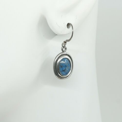 Amazing handmade Sterling Silver earrings, 925 Turquoise Dangles