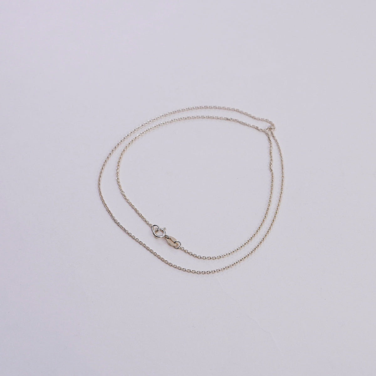 18”, 1mm, vintage vermeil gold over Sterling silver necklace, 925 circle chain