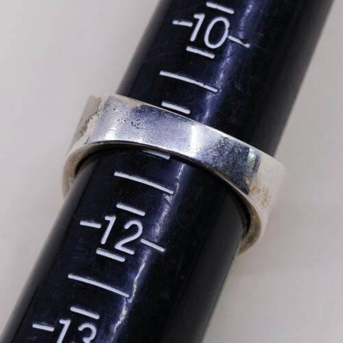 Sz 11, Sterling Silver Handmade Ring, 925 Silver cocktail statement Ring W/ Cz