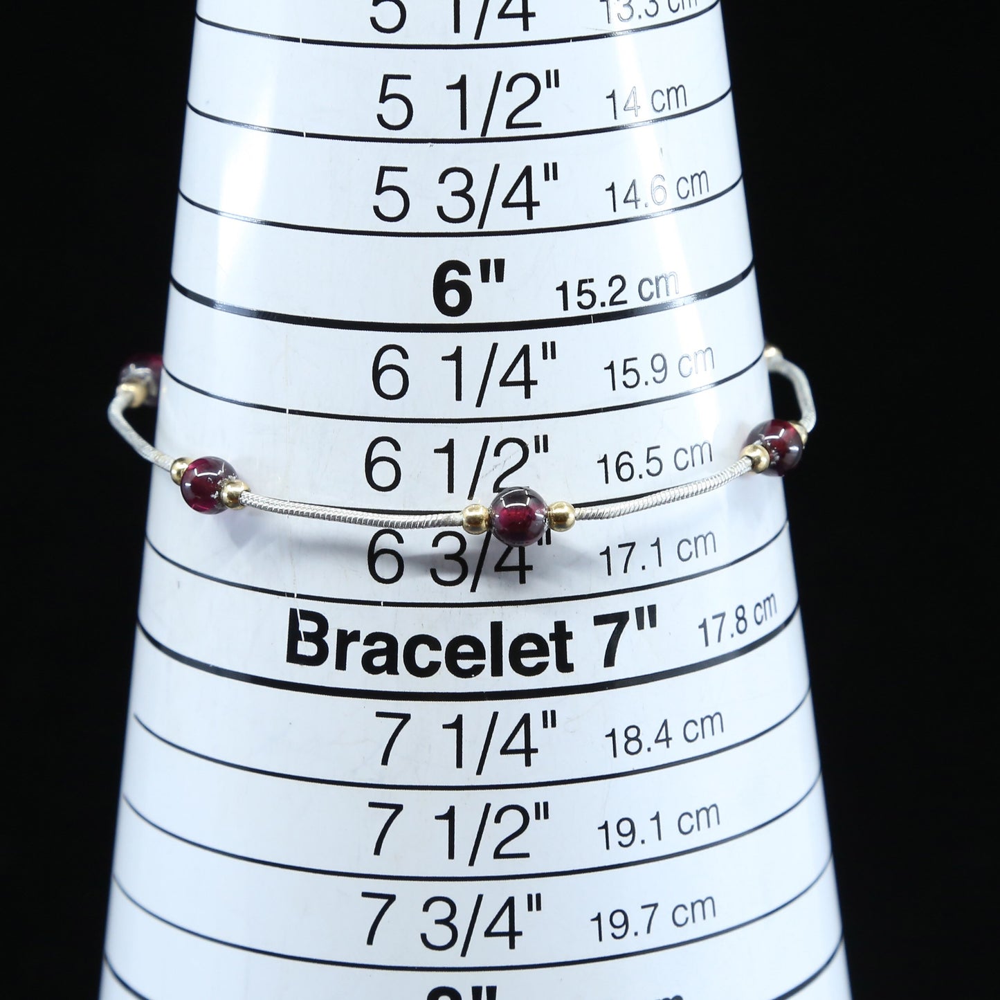 6.5", Sterling silver handmade bracelet, 925 snake chain w/ jasper beads