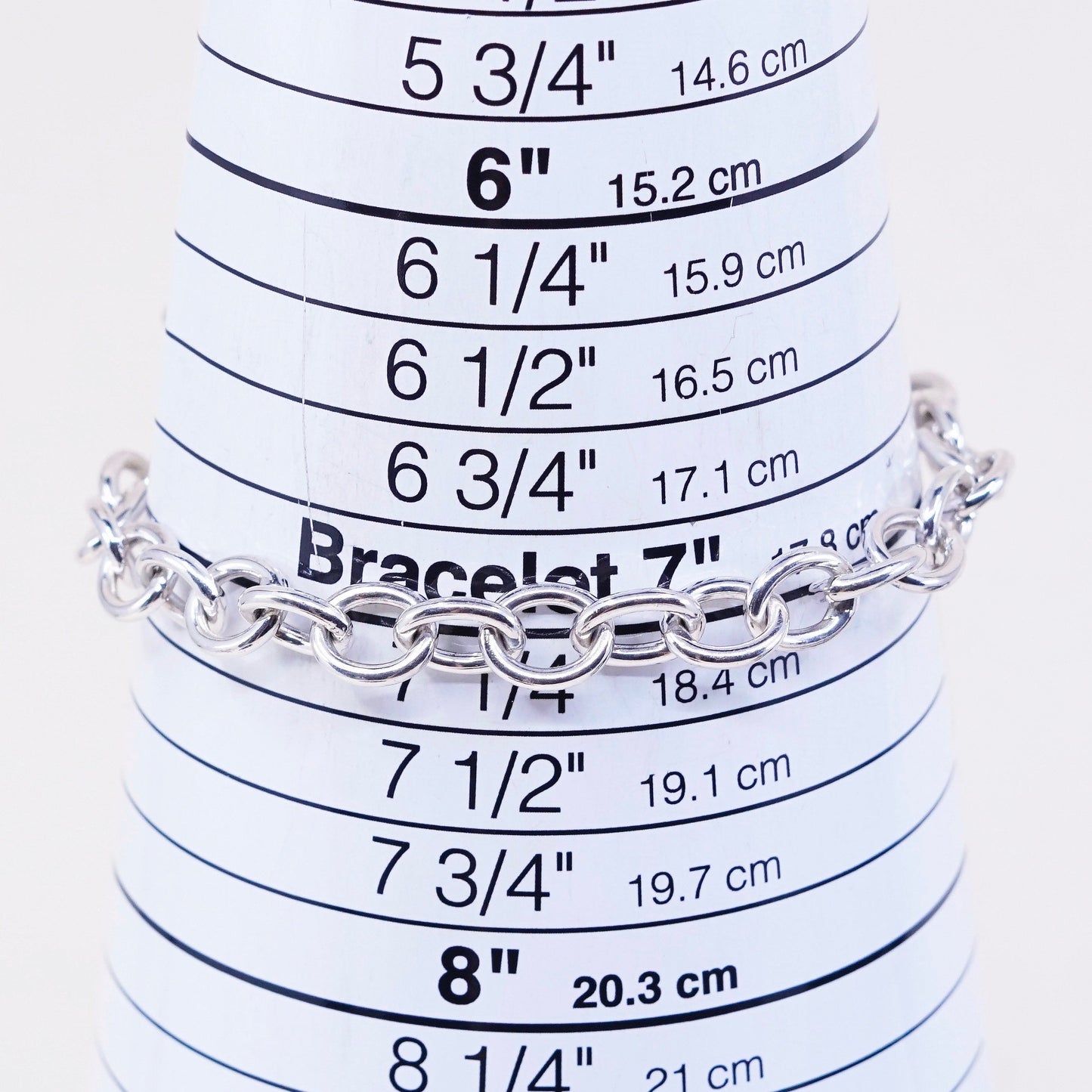 7”, 14K gold w/ sterling silver bracelet, 925 circle chain w/ heart charm