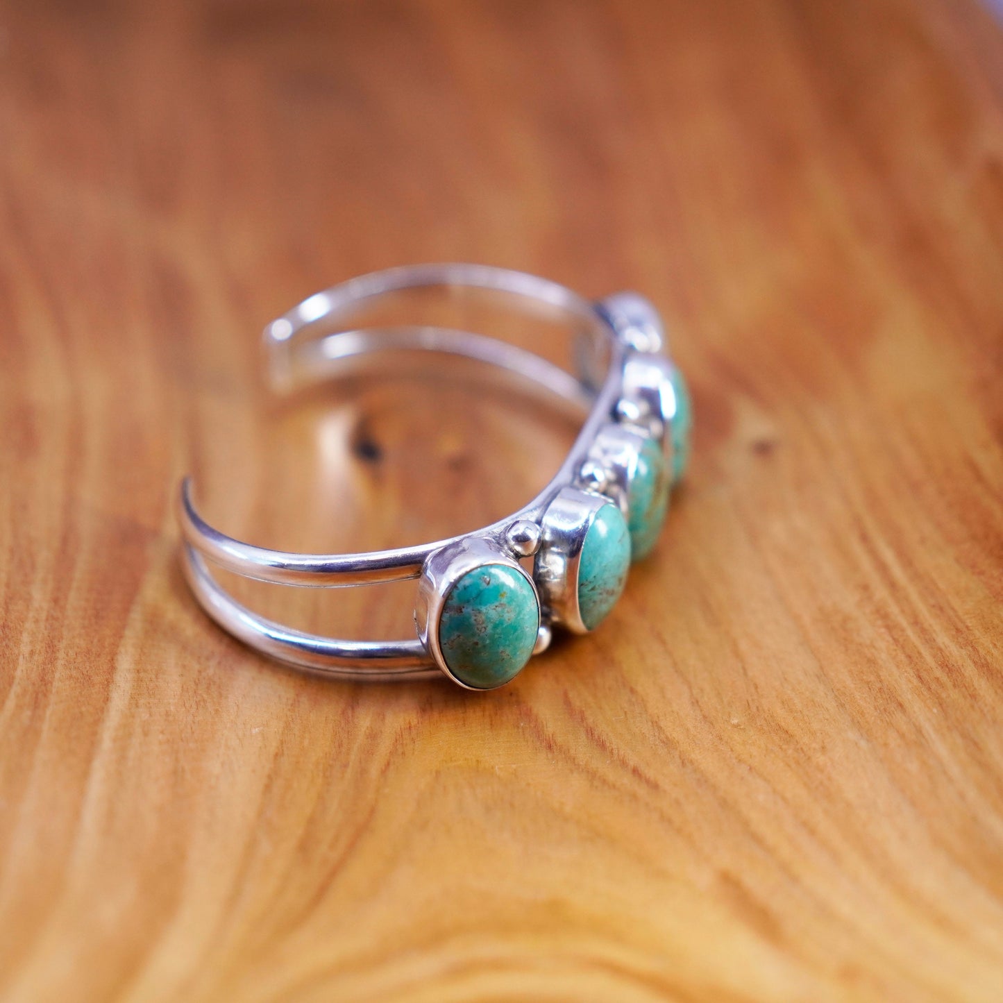 6.5”, Navajo Sterling silver bracelet, Native American, 925 cuff turquoise