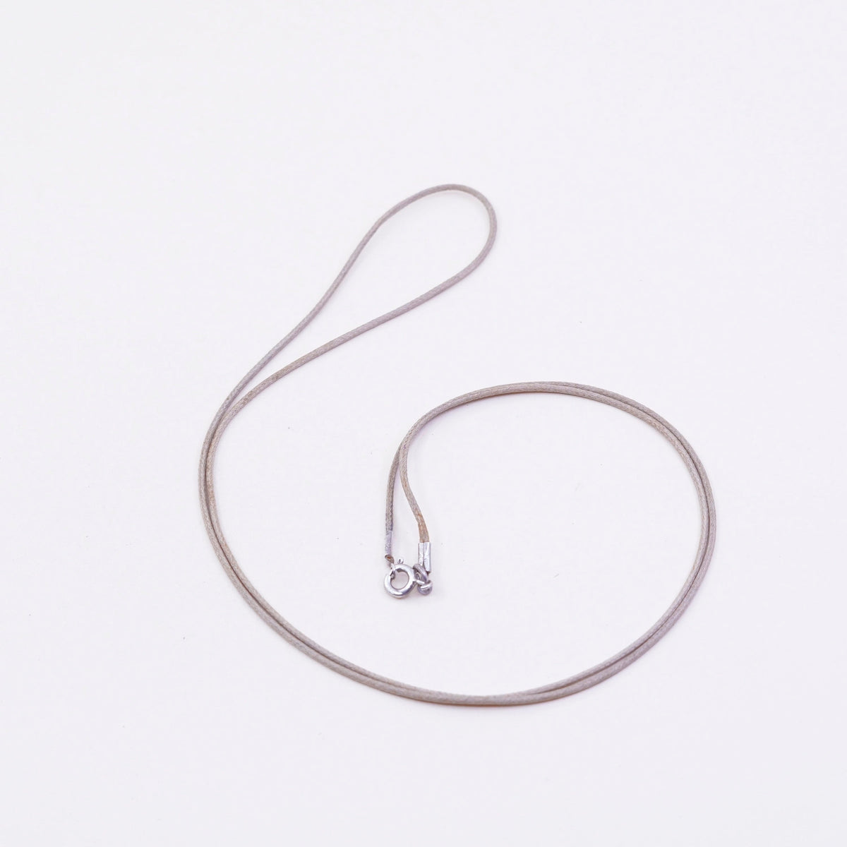 27”, 1mm, Vintage linen thread chain, necklace with sterling 925 silver clasp