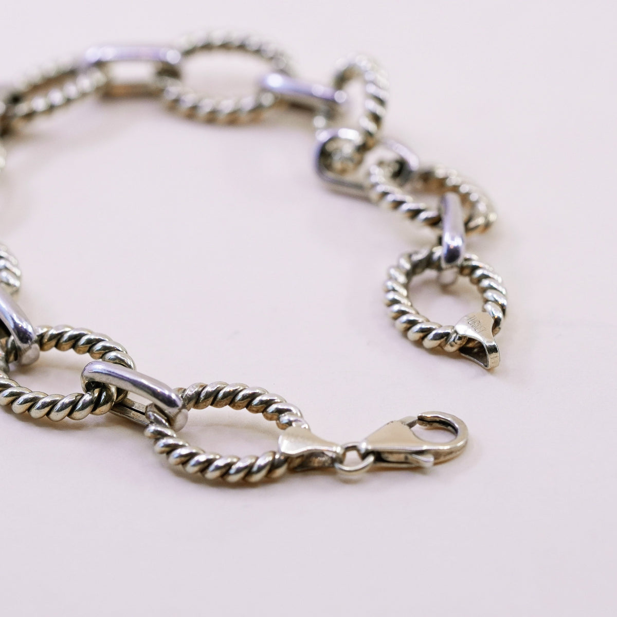 7.5”, Vintage 1/9 14K gold over sterling silver bracelet turkey 925 cable chain