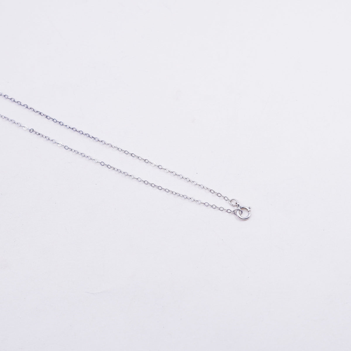 18”, 1mm, Vintage sterling silver flatten circle chain, Italy 925 necklace
